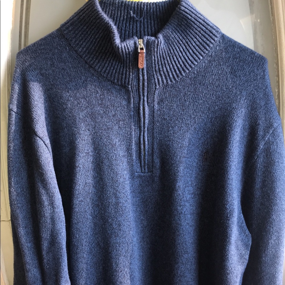 polo quarter zip sweater